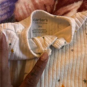 Carter's White Baby Onesie with Star Accents
